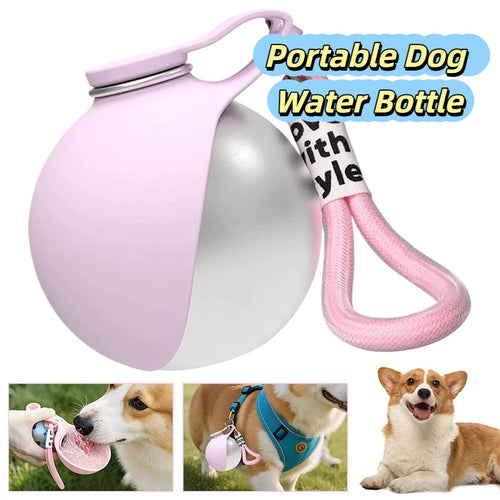 2-In-1 Portable Dog Pet Water Bottle Leak-Proof Compact Outdoor Travel Water Dispenser Plastic Pet Water Drinking Supplies